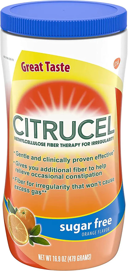 Citrucel Methylcellulose Fiber Caplets for Occasional Constipation Relief, Orange Flavor - 100 Count
