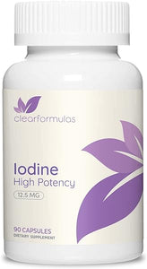 ClearFormulas Iodine 12.5 mg, High Potency Iodine and Iodide Supplement to Support Thyroid Health and Hormone Balance, 90 Capsules (90 Servings) in Pakistan