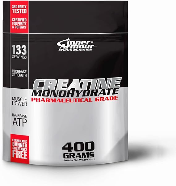 Creatine Monohydrate Powder - Increase Muscle Strength & Endurance - Improve Sleep Quality - Fast Dissolving, Flavor-Free, Vegan-Friendly Fitness Supplement - 400 gr or 133 Servings in Pakistan in Pakistan