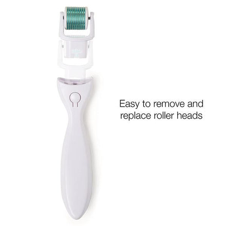 Derma Face Roller Microneedle 6 Piece Kit with 4 Replaceable Heads Micro Derma Skin Care Tool