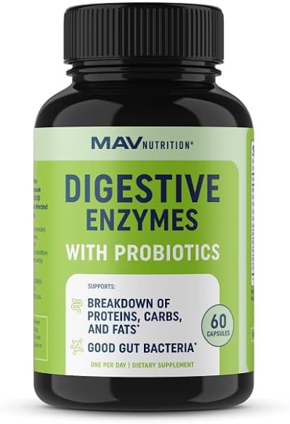 Digestive Enzymes with Probiotics for Bloating Relief & Digestive Health for Women & Men | 400MG Enzyme Blend with Probiotic Strains for Digestion & Gut Health | Vegetarian, 3rd-Party Tested | 60 ct in Pakistan in Pakistan