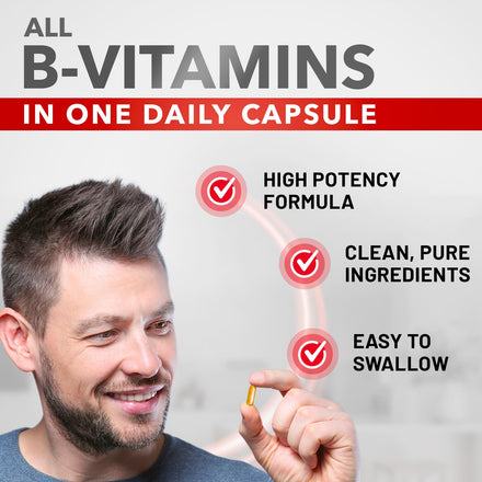 Divine Bounty Super B Complex Vitamins - All B Vitamins Including B12, B1, B2, B3, B5, B6, B7, B9, Folic Acid - Vitamin B Supplement - Support Healthy Energy Metabolism - 90 Vegetarian Capsules