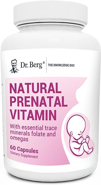 Dr. Berg Natural Prenatal Vitamins for Women - Prenatal Multivitamin with Blends of Vitamin A, C, D, K, Trace Minerals, Omegas & 11 Potent Superfoods - Gentle on The Stomach - 60 Capsules in Pakistan in Pakistan
