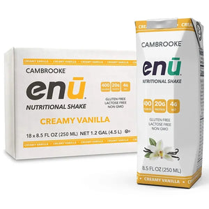 ENU Nutrition Shakes - 20g Protein | 400 Calories - Meal Replacement for Weight Gain (Vanilla, Pack of 24)
