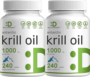 Eagle Shine Vitamins 2 Pack Antarctic Krill Oil, 1,000mg Per Serving, 480 Softgels – Mercury Free, No Fishy Taste – Rich in Omega-3s, EPA, DHA, Astaxanthin, & Phospholipids – Non-GMO, No Gluten in Pakistan