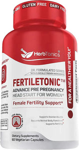 Fertility Supplements for Women to Help Pregnancy & Better Conception + Prenatal Vitamins - Aid Ovulation, Regulate Your Cycle, Balance Hormones with Folate Folic Acid Pills 60 Capsules