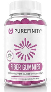 Fiber Gummies Supplement for Adults & Kids – Sugar Free Dietary FOS Prebiotic Chicory Root Inulin Fiber Gummy for Digestive Health, Gut Health & Constipation Relief - 60 Vegan Gummies in Pakistan