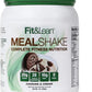 Fit & Lean Meal Shake Meal Replacement with Protein, Fiber, Probiotics and Organic Fruits & Vegetables, Cookies and Cream, 1lb, 10 Servings Per Container