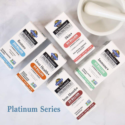 Garden of Life Dr. Formulated Probiotics Platinum Series Restore 200 Billion CFU High Potency Formula, Vegan, Non-GMO, Gluten, Dairy & Soy Free Digestive Immune Probiotic Support, 28 Capsules
