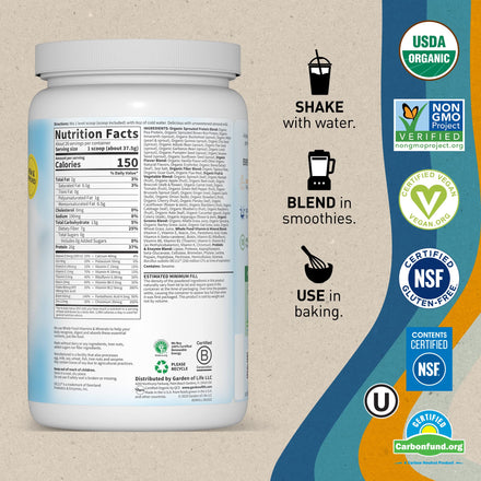 Garden of Life Vegan Protein Powder - Raw Organic Meal Replacement Supplement in Pakistan