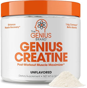 Genius Micronized Creatine Monohydrate Powder, Post Workout Supplement, Unflavored - 100% Naturally Flavored & Sweetened - Supports Muscle Building, Cellular Energy & Cognitive Function – 170g in Pakistan