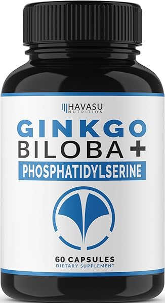 Ginkgo Biloba 120mg | Nootropic that Supports Brain Health, Mental Alertness, Memory & Focus | Energy and Focus Supplement With Ginkgo Biloba Extract and Phosphatidylserine | 60 Non-GMO Capsules in Pakistan in Pakistan