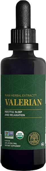 Global Healing Organic Valerian Root Extract Liquid Supplement - Raw Herbal Extract for Healthy Relaxation, Sleep & Calm -Alternative to Valerian Root Capsules for Bioavailability - 2 Fl Oz in Pakistan in Pakistan