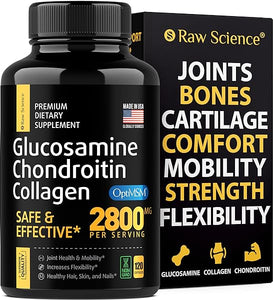 Glucosamine Chondroitin MSM Supplement Capsules, Health Supplement for Women & Men, Triple Strength, Reduces Discomfort for Joints, Antioxidant Properties, 120 Tablets in Pakistan