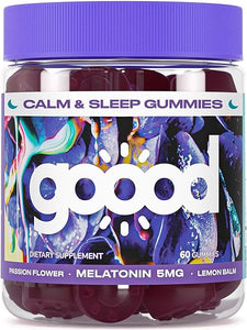 Goood Sugar Free Melatonin Gummies 5mg - Sleep Gummies for Adults - Sleep Supplement with Organic Melatonin Gummy & L-theanine - Gluten Free & Non-GMO Passion Fruit with Melatonin 5mg for Calm Sleep in Pakistan