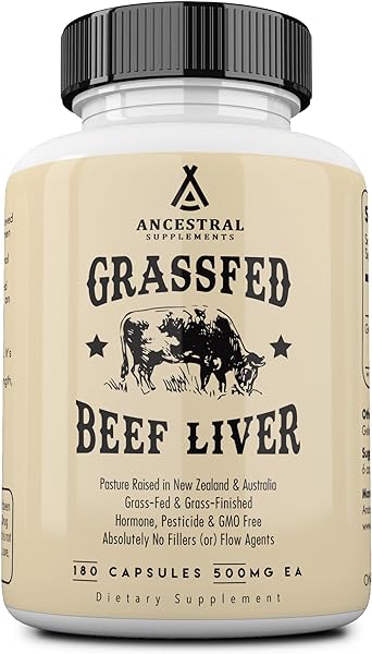 Grass Fed Beef Liver Capsules, Supports Energy Production, Cleansing, Digestion, Immunity and Full Body Wellness, Non GMO, Freeze Dried Liver Support Supplement, 180 Capsules in Pakistan