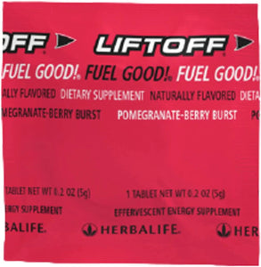 HERBALIFE Nutrition LIFTOFF Energy Tablets - Pack of 30 Tablets. Pomegranate-Berry - Naturally Flavored Dietary Supplements - Instant Energy Drink Tablets for Natural Boost of Energy, Clears Minds.