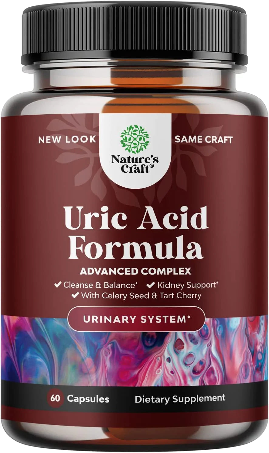 Herbal Uric Acid Cleanse and Detox - Essential Daily Kidney Cleanse and Uric Acid Support for Adults - Joint Support Supplement and Detox Cleanse with Tart Cherry Extract Capsules for Men and Women