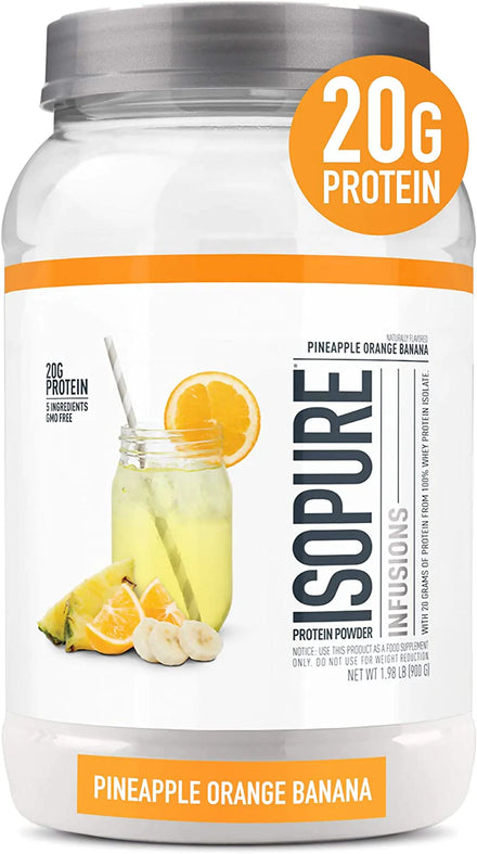 Isopure Protein Powder, Clear Whey Isolate Protein, Post Workout Recovery Drink Mix, Gluten Free with Zero Added Sugar, Infusions- Tropical Punch, 16 Servings