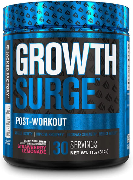 Jacked Factory Growth Surge Creatine Post Workout - Muscle Builder with Creatine Monohydrate, Betaine, L-Carnitine L-Tartrate - Daily Muscle Building & Recovery Supplement - 30 Servings, Black Cherry