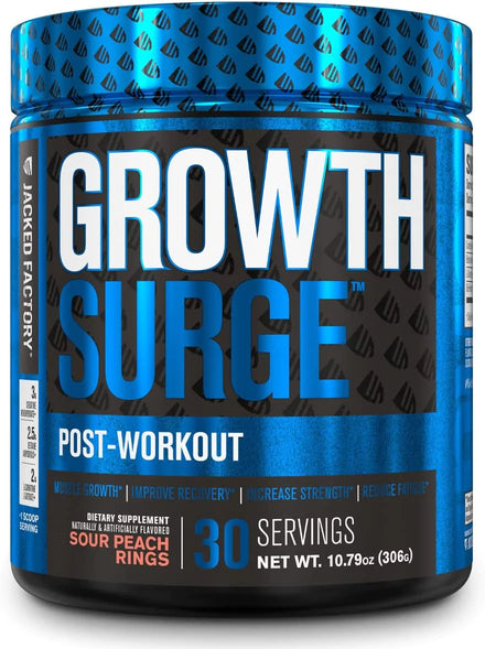 Jacked Factory Growth Surge Creatine Post Workout - Muscle Builder with Creatine Monohydrate, Betaine, L-Carnitine L-Tartrate - Daily Muscle Building & Recovery Supplement - 30 Servings, Black Cherry
