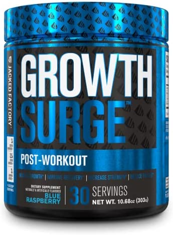 Jacked Factory Growth Surge Creatine Post Workout - Muscle Builder with Creatine Monohydrate, Betaine, L-Carnitine L-Tartrate - Daily Muscle Building & Recovery Supplement - 30 Servings, Black Cherry