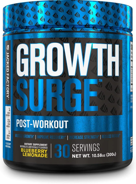 Jacked Factory Growth Surge Creatine Post Workout - Muscle Builder with Creatine Monohydrate, Betaine, L-Carnitine L-Tartrate - Daily Muscle Building & Recovery Supplement - 30 Servings, Black Cherry