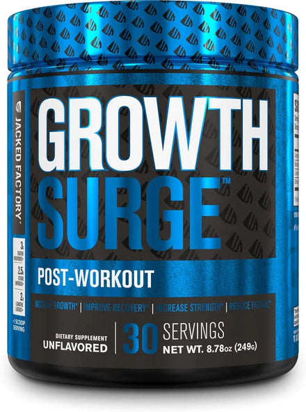 Jacked Factory Growth Surge Creatine Post Workout - Muscle Builder with Creatine Monohydrate, Betaine, L-Carnitine L-Tartrate - Daily Muscle Building & Recovery Supplement - 30 Servings, Black Cherry