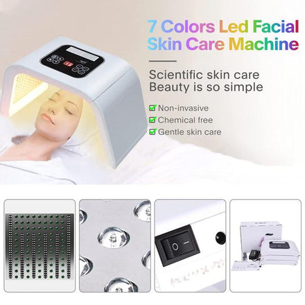 LED-Face-Mask-Light-Therapy 7 in 1 Color LED Face Mask SPA Facial Equipment