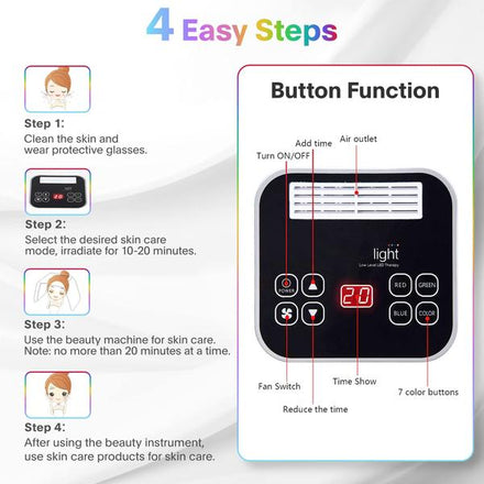 LED-Face-Mask-Light-Therapy 7 in 1 Color LED Face Mask SPA Facial Equipment