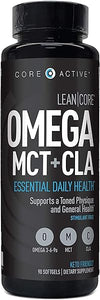 Lean CORE Omega MCT + CLA - Stimulant Free Health Formula, Lean Muscle & Toned Physique, Omega 3-6-9 Fatty Acids - Flaxseed Fish Oil- Coconut Oil- Keto Friendly 30 Day Supply (90 Softgels) in Pakistan