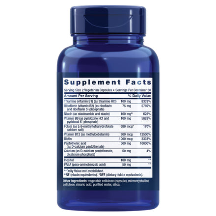 Life Extension Bioactive Complete B-complex, Heart, Brain And Nerve Support, Healthy Energy, Metabolism, Complete B Complex, 60 Vegetarian Capsules