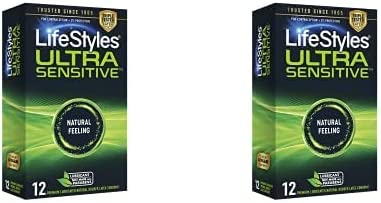 LifeStyles Ultra Sensitive Natural Feeling Lubricated Latex Condoms, 40 Count