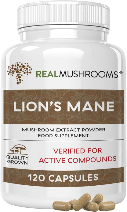 Lions Mane Brain and Focus Supplements - Mushroom Powder Extract Capsules - Non GMO and Gluten Free Supplement for Better Cognitive Health