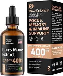 Lion's Mane Mushroom Extract, Lions Mane Supplement for Nootropic Brain Support, Enhanced Focus, Mental Clarity. High Potency Lion Mane Liquid. Unique Mushroom Extract Nootropics Solution, Vegan 2oz in Pakistan
