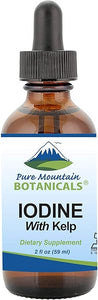 Liquid Iodine Supplement with Organic Kelp - Kosher Vegan Potassium Iodide Drops Solution - Alcohol Free- Support Thyroid Health in Pakistan