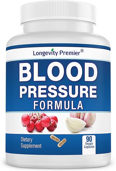 Longevity Blood Pressure Formula [90 Capsules] - with 12+ Natural Herbs. Dietary Support Supplement in Pakistan