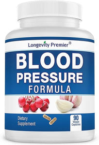 Longevity Blood Pressure Formula [90 Capsules] - with 12+ Natural Herbs. Dietary Support Supplement in Pakistan