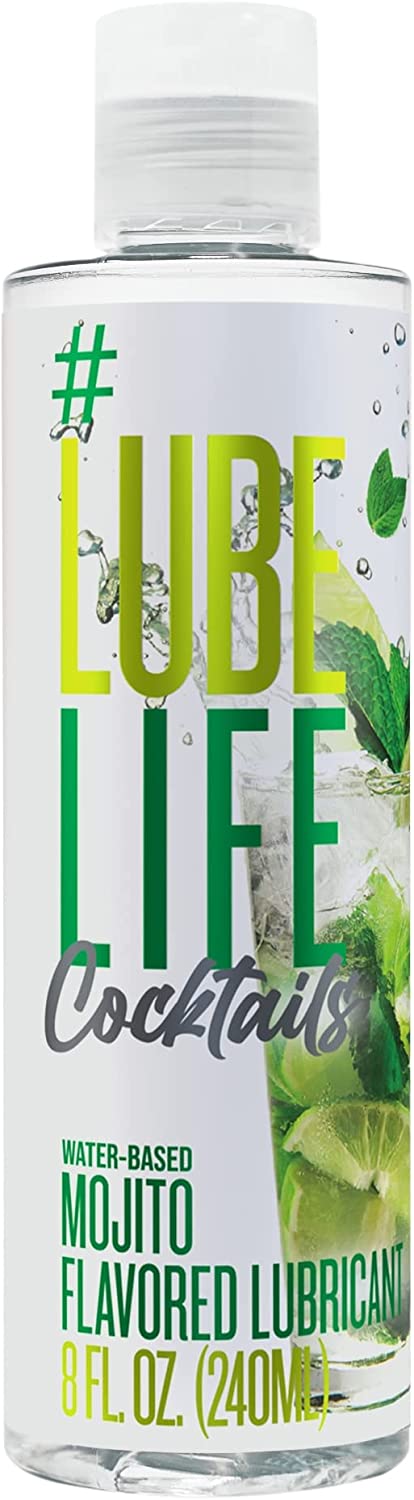 Lube Life Water-Based Strawberry Flavored Lubricant, Personal Lube for Men, Women and Couples, Made Without Added Sugar, 8 Fl Oz