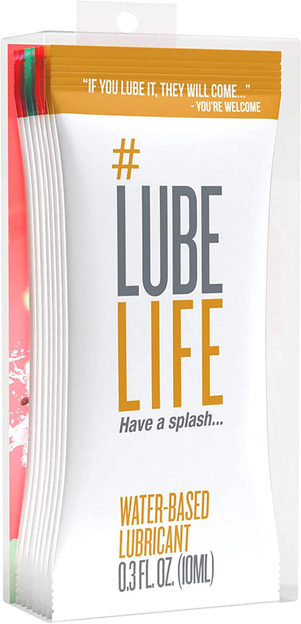 Lube Life Water-Based Strawberry Flavored Lubricant, Personal Lube for Men, Women and Couples, Made Without Added Sugar, 8 Fl Oz