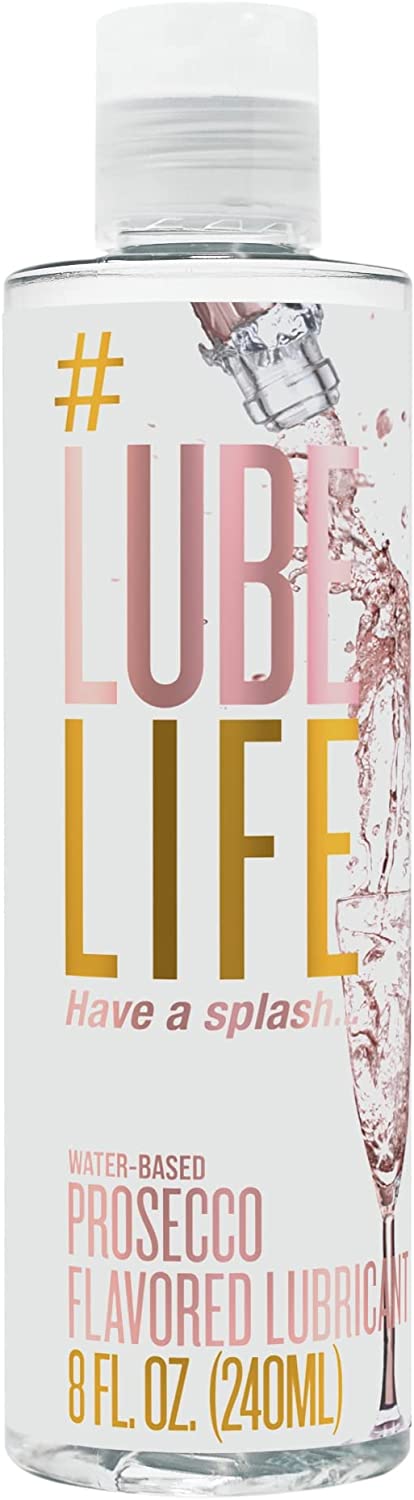 Lube Life Water-Based Strawberry Flavored Lubricant, Personal Lube for Men, Women and Couples, Made Without Added Sugar, 8 Fl Oz