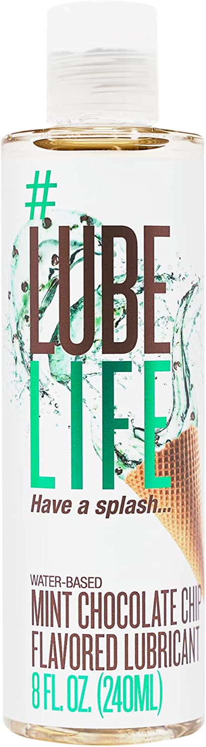 Lube Life Water-Based Strawberry Flavored Lubricant, Personal Lube for Men, Women and Couples, Made Without Added Sugar, 8 Fl Oz