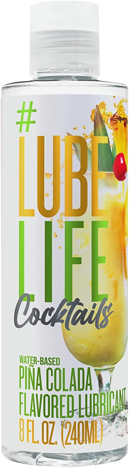 Lube Life Water-Based Strawberry Flavored Lubricant, Personal Lube for Men, Women and Couples, Made Without Added Sugar, 8 Fl Oz