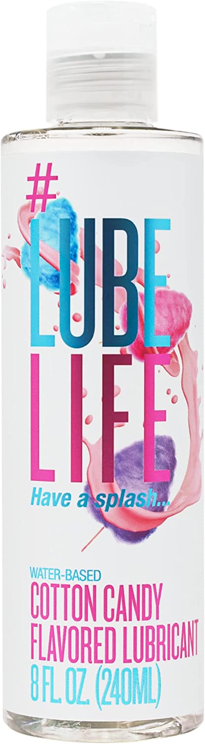 Lube Life Water-Based Strawberry Flavored Lubricant, Personal Lube for Men, Women and Couples, Made Without Added Sugar, 8 Fl Oz
