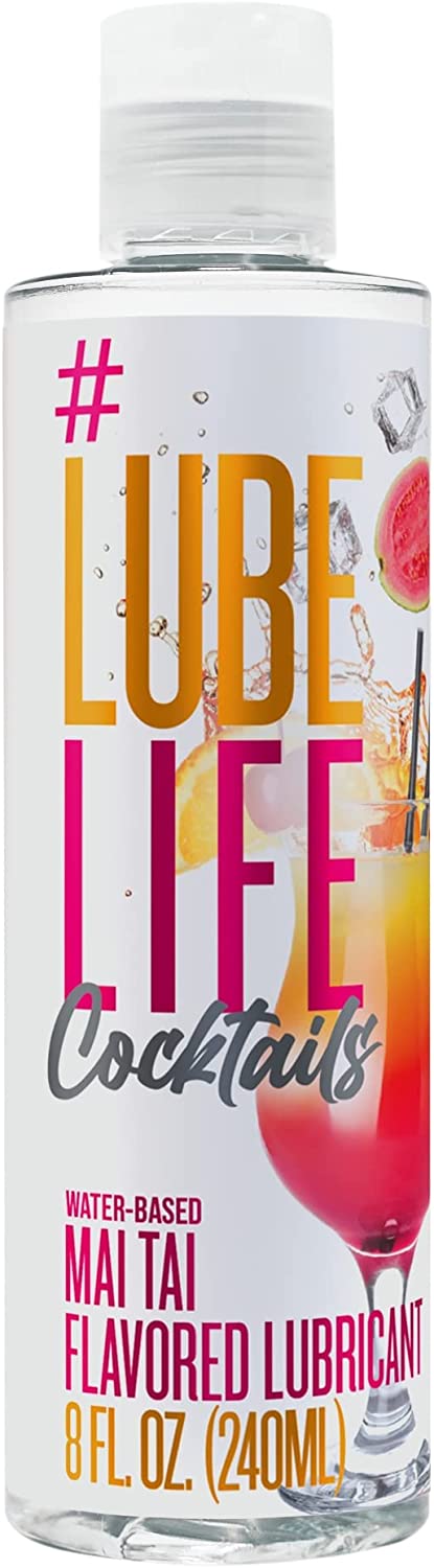 Lube Life Water-Based Strawberry Flavored Lubricant, Personal Lube for Men, Women and Couples, Made Without Added Sugar, 8 Fl Oz