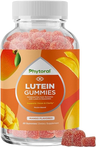 Lutein & Zeaxanthin Eye Health Supplement for Adults - Delicious Vegan Eye Vitamins Lutein and Zeaxanthin Gummies - Lutein 20mg Per Serving for Vision Clarity Dry Eye Relief and Blue Light Support in Pakistan