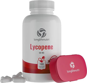 Lycopene 50mg 180 Vegetarian Capsules | Supplement Health | Natural Tomato Extract Non-GMO | Pure Powder in Pakistan