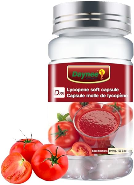 Lycopene Capsules - Natural Tomato Extract 500mg for Prostate and Heart Organic Complex Formula Supplement - 100 Softgels Gluten-Free, Non-GMO in Pakistan