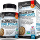 Magnesium Bisglycinate 100% Chelate No-Laxative Effect - Maximum Absorption & Bioavailability, Fully Reacted & Buffered - Healthy Energy Muscle Bone & Joint Support - Non-GMO Project Verified - 90ct