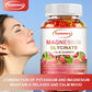 Magnesium Glycinate Gummies 400mg - Sugar Free Magnesium Potassium Supplement with Vitamins, CoQ10 for Calm Mood & Sleep Support